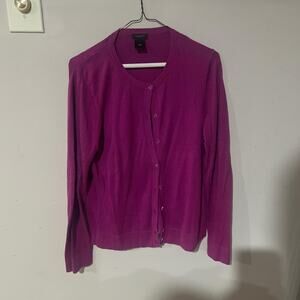 Ann taylor purple cardigan